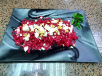 Spaghetti with beet and cheese (400 gr)